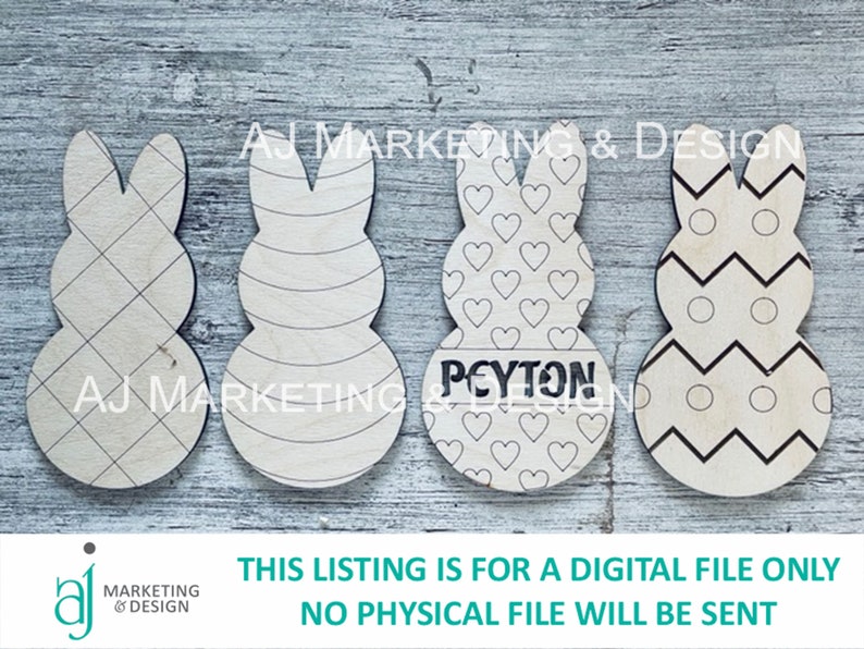 Laser Cut Easter Bunny SVG Bundle | Glowforge Paint Kit (digital File ...