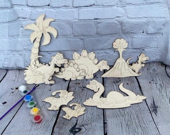 Paint Your Own Dinosaur Kit: Kids DIY Painting Set