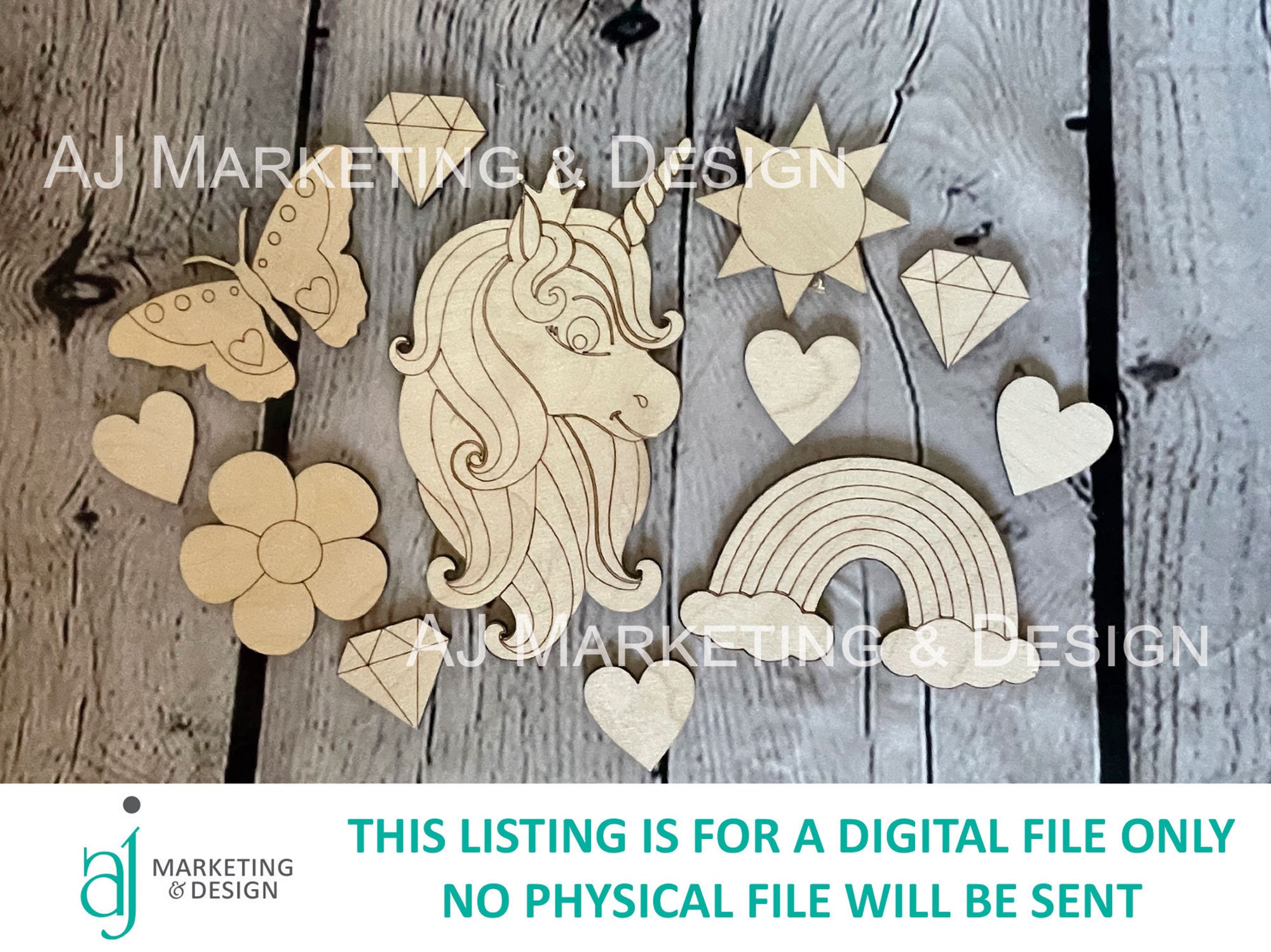 DIGITAL FILE Paint Your Own Unicorn Kit Omtech Etsy