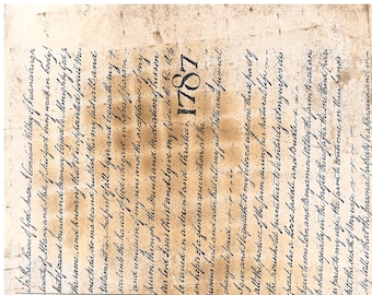 1787 Vintage Papers
