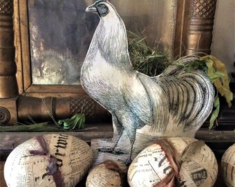 Easter/Spring Rooster Basket Hand Dyed
