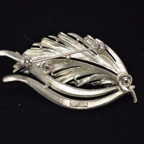 Vintage ondertekend producent zilver Toon Feather broche