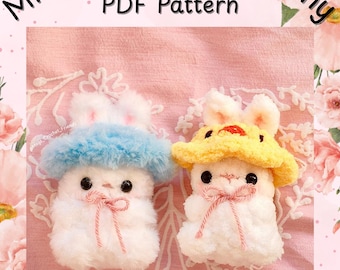 Mini motif au crochet Blossom le lapin | Patron PDF