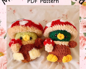 Modèle au crochet Malcolm le colvert | Ensemble champignon amovible (patron PDF)