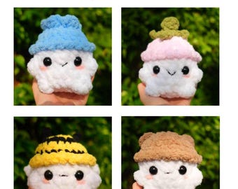 Modèle au crochet Squish Buddy : champignon boi 4 en 1 (Modèle PDF)