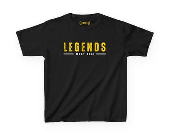 Legends Muay Thai Kids Club T-shirt, Custom Name Print Tee, Personalized Martial Arts Shirt, Youth Muay Thai Clothing, Children's Combat