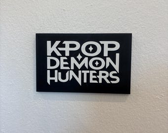 K-Pop Demon Hunters Wall Art Plaque | 3D Printed Desk Decor | Anime Fantasy Gamer Gift | Unique Kpop Collectible Room Decor