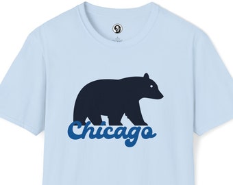 Chicago Cubs Bears Bear Shirt - MLB T-shirt Red Letters Blue White - Gift for her or him - Christmas Gift