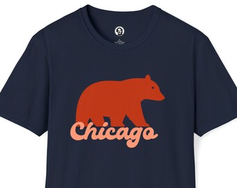 Chicago Cubs Bears Bear Shirt - MLB T-shirt Red Letters Blue White Red - Gift for her or him - Christmas Gift