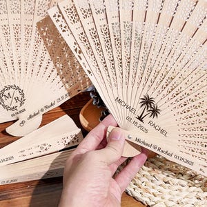 Personalisierte Hochzeits-Gast-Fans/Hochzeits-Gast-Gast-Fans in großer Menge/Rustikale Hochzeits-Fans/Party-Gast-Fans/Sommer-Strand-Hochzeits-Fans/Brautparty-Gast-Fans