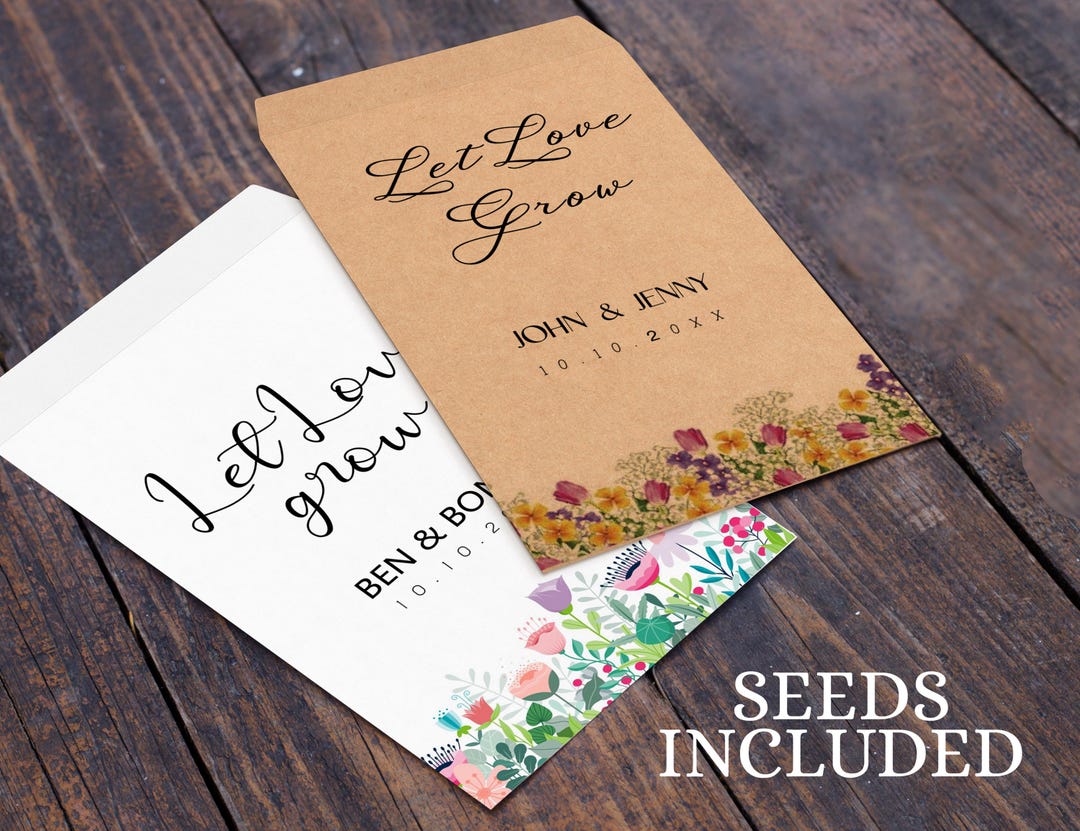 Custom Wedding Seeds Favors/personalized Wedding Wildflower Seed Packet ...