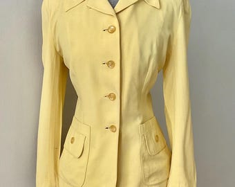Rare 50’s linen skirt suit, Nat Gaynes. Medium blazer, Small skirt