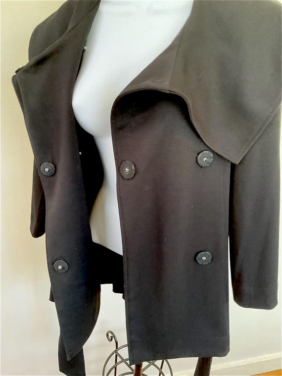 Calvin Klein wrap jacket, polyester/rayon, size S… - image 6