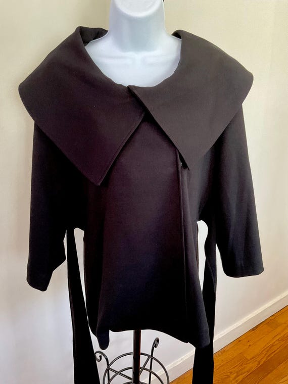 Calvin Klein wrap jacket, polyester/rayon, size S… - image 5
