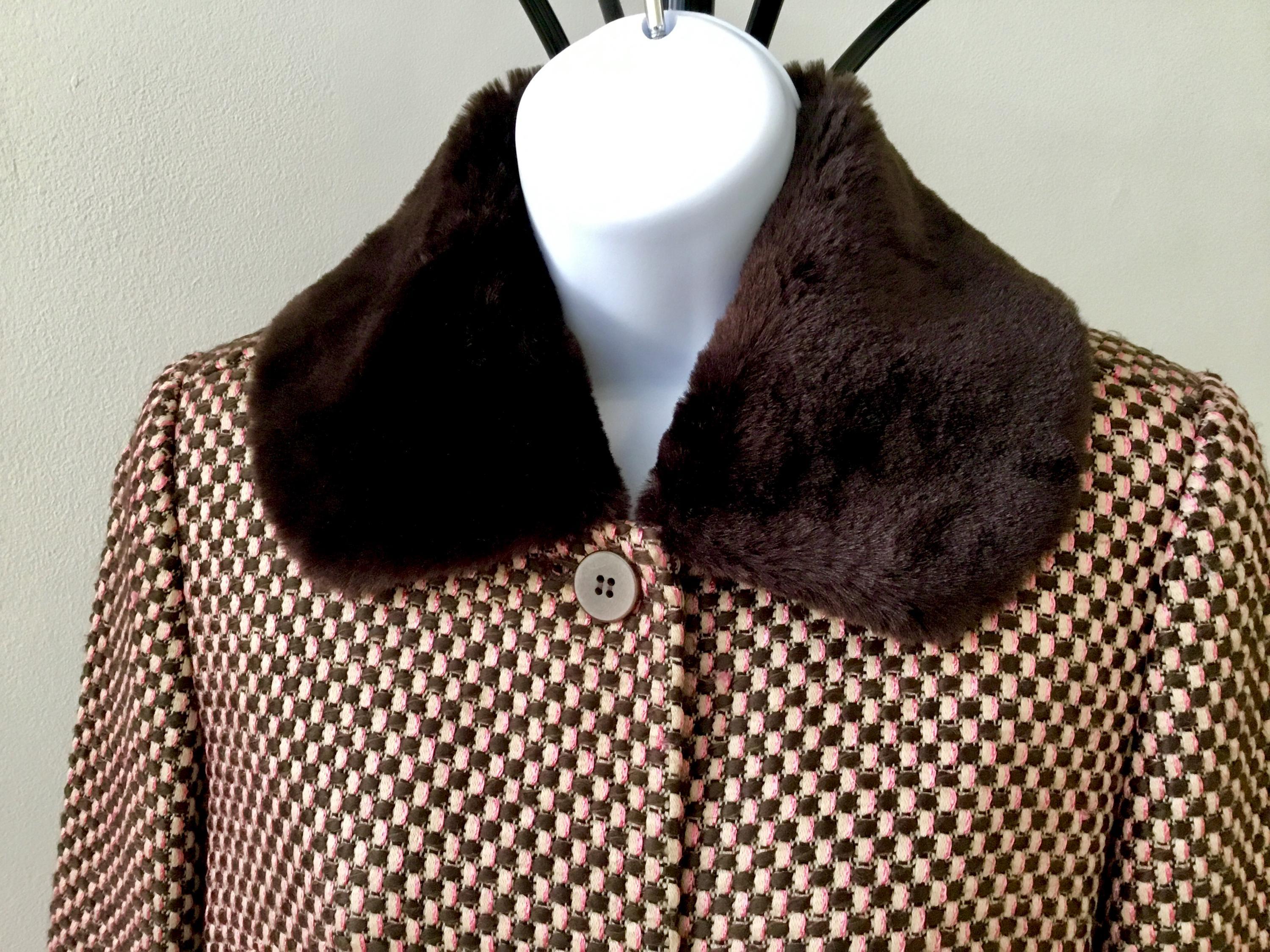 Tweed and Fur Coat - Etsy Tweed and Fur Coat - Etsy