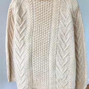 80’s Hand Knit Bulky Cardigan, Fisherman’s Sweater. Large - Etsy