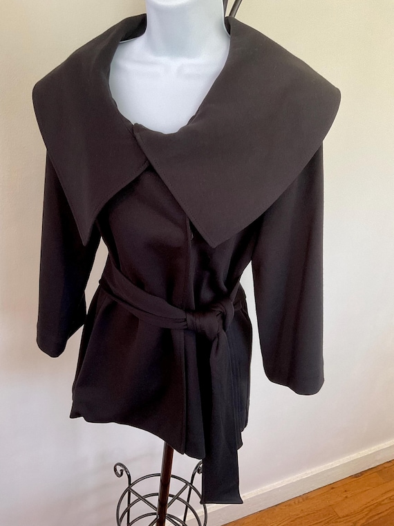 Calvin Klein wrap jacket, polyester/rayon, size S… - image 2