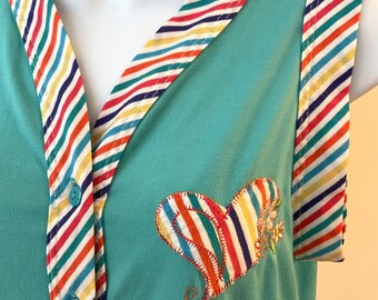 70’s cotton top, sleeveless, Small/Medium