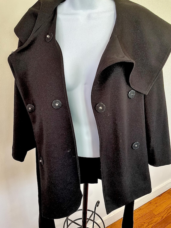 Calvin Klein wrap jacket, polyester/rayon, size S… - image 7