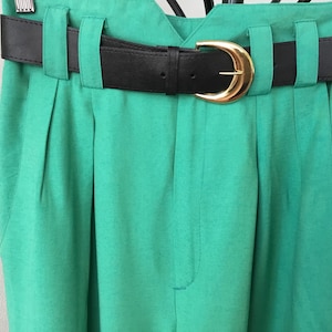 80’s high waist pleated pants, Sycamore, belt, pockets, 5/6