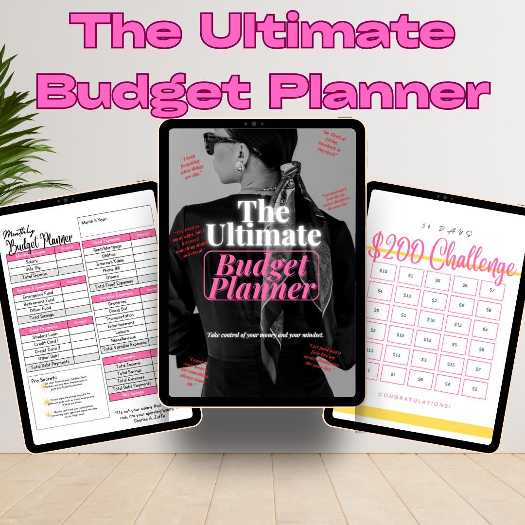Ultimate Monthly Budget Planner for iPad Paycheck Budget Tracker