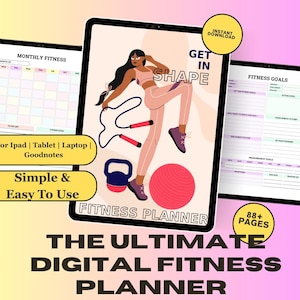 Fitness Planner Printable Bundle Workout & Health Tracker Digital Download