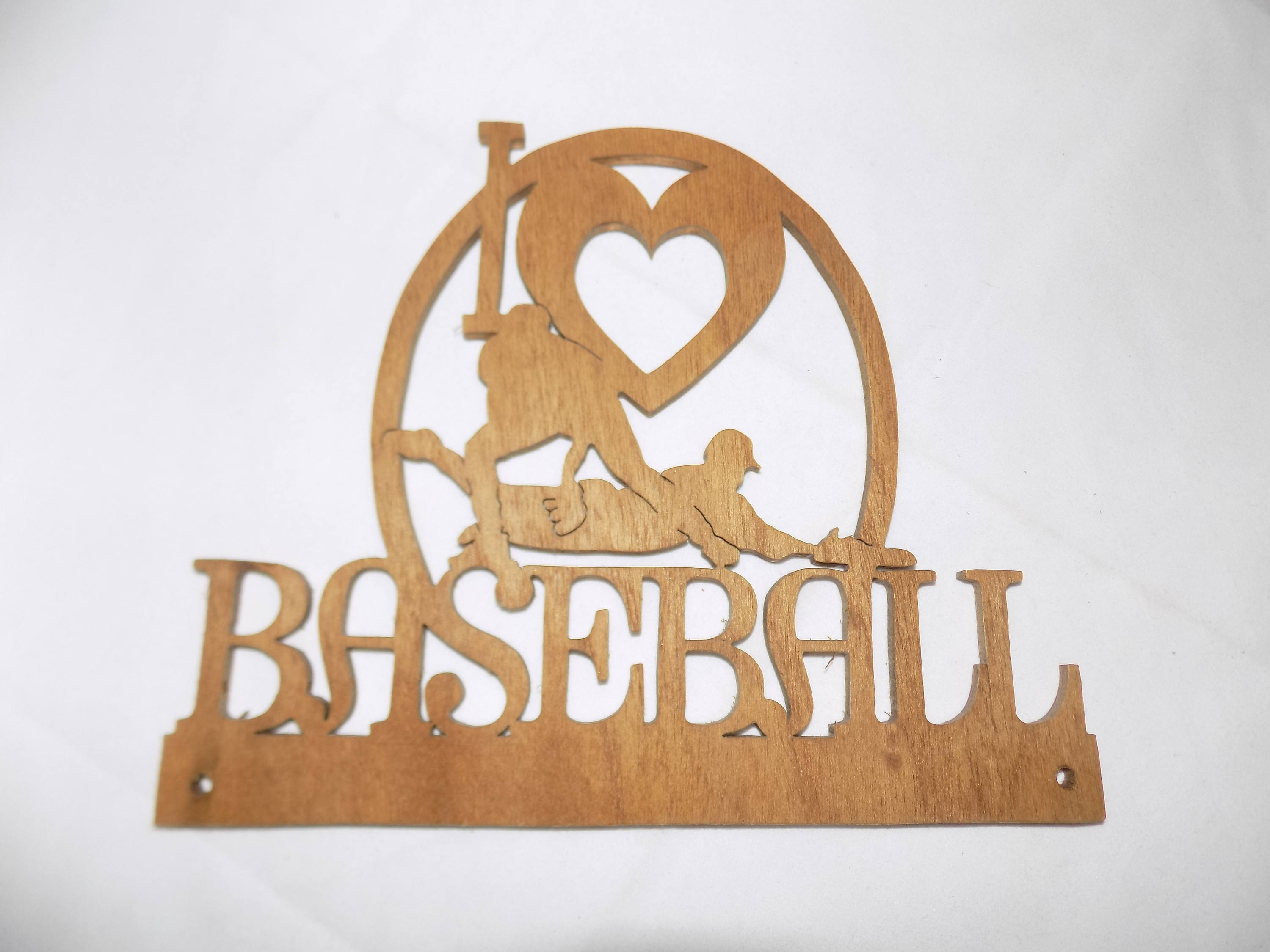 I LOVE BASEBALL Scroll Saw Plaque Etsy