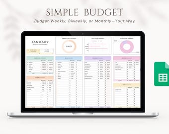 Budget Spreadsheet Google Sheets | Bill Calendar  Paycheck Tracker | Automated, Beginner-Friendly Expense Tracker & Financial Planner