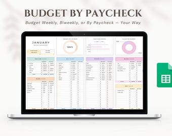 Paycheck Budget Spreadsheet | Biweekly Budget Planner Google Sheets (Digital Download)