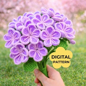 Geranium Crochet Pattern PDF Bridal Wedding Botanical Bloom Amigurumi Birthday Forever Houseplant DIY Floral Arrangement Craft Workshop Gift