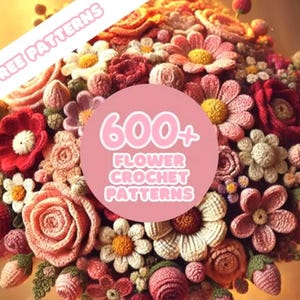 Spring Flower Bouquet Crochet PATTERN Bundle Harmony Mother Vase Summer Wedding Rose Tulip Daisy Teacher Cottage Anniversary PDF Class Stem