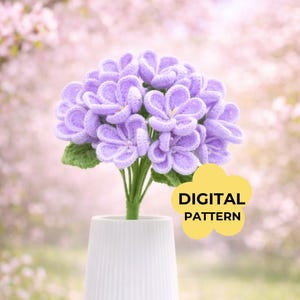 Geranium Crochet Pattern PDF Floral Houseplant Amigurumi Bloom Mother Wife DIY Arrangement Table Decor Handmade Present Instant Romance DIY