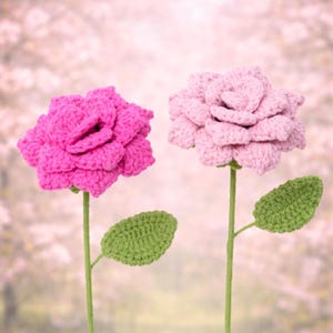 Rose Flower Crochet PATTERN Bouquet Statement DIY Project Hobby Centerpiece Collectible Spring Summer Home Table Minimalist Party Cute Mom