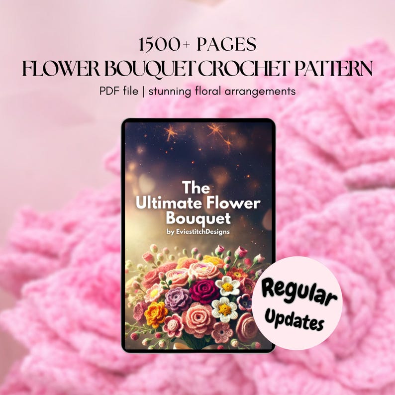 1500+ Flower Crochet PATTERN WHOLE SHOP Bundle Bouquet Amigurumi Rose Daffodil Daisy Wedding Bride Spring Summer Sympathy Teacher Easter Mom image 6