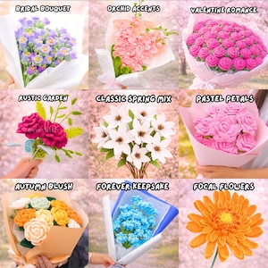 1500+ Flower Crochet PATTERN WHOLE SHOP Bundle Bouquet Amigurumi Rose Daffodil Daisy Wedding Bride Spring Summer Sympathy Teacher Easter Mom image 2