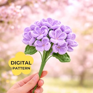 Geranium Crochet PATTERN PDF Lifelike Floral Amigurumi Potted Plant DIY Bouquet Arrangement Home Garden Decor Handmade Gift Bundle Download