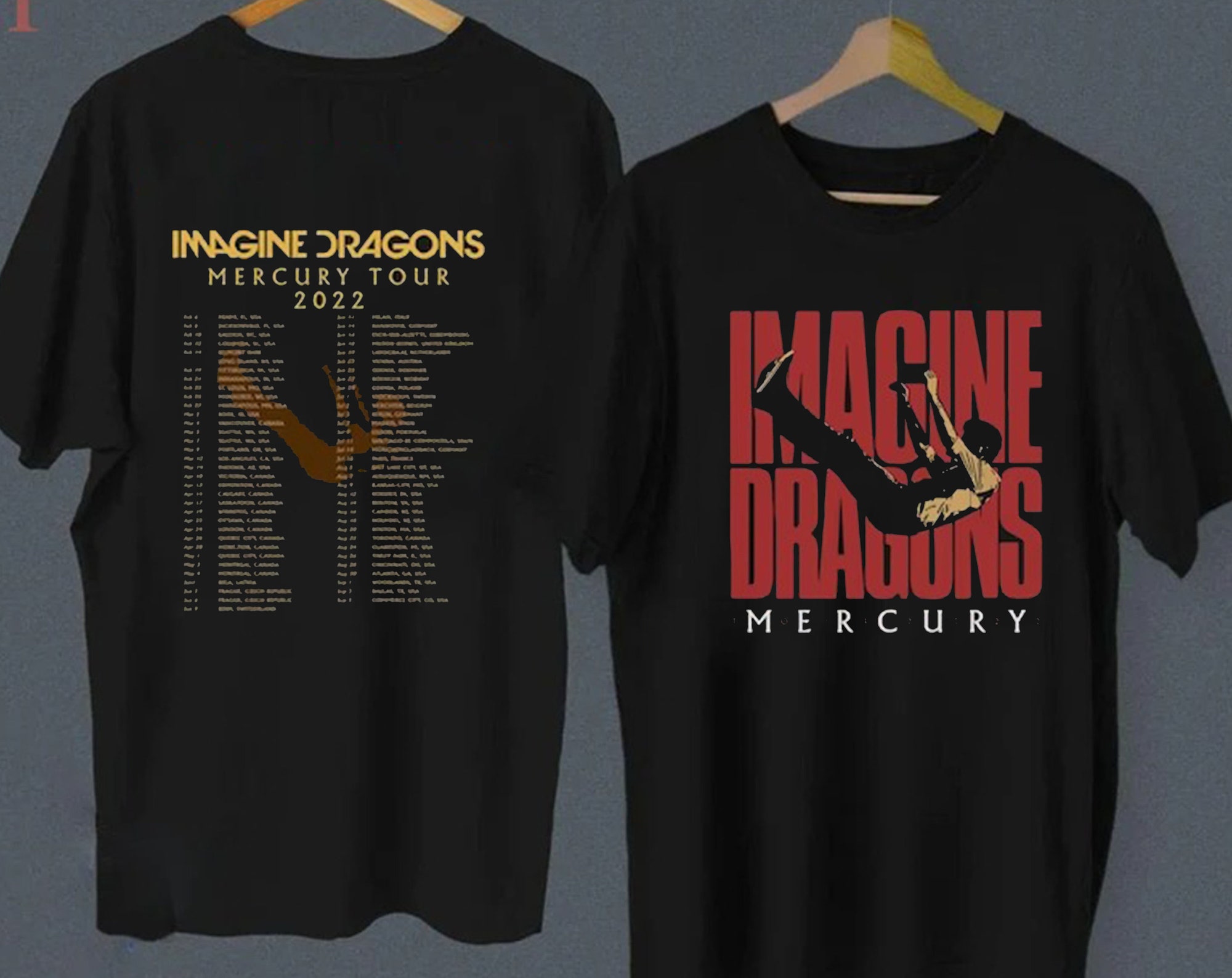 Imagine Dragons, Mercury Tour 2022 Double Sided TShirt