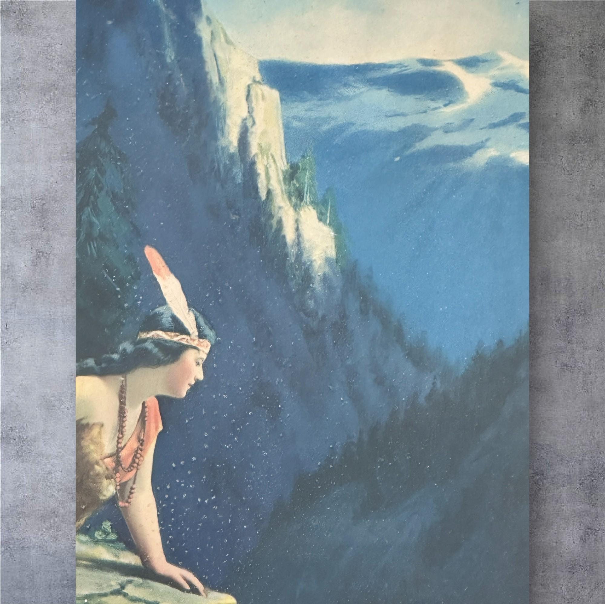 【超特価】 Framed Art: Vintage Exquisite Winona by 1930 From Lithograph 絵画