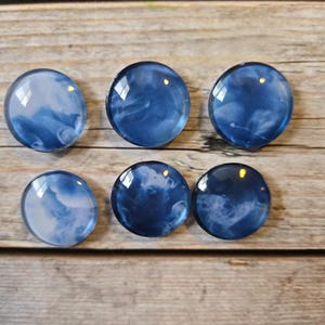 Imanes para nevera con forma de nube azul (juego de 6)