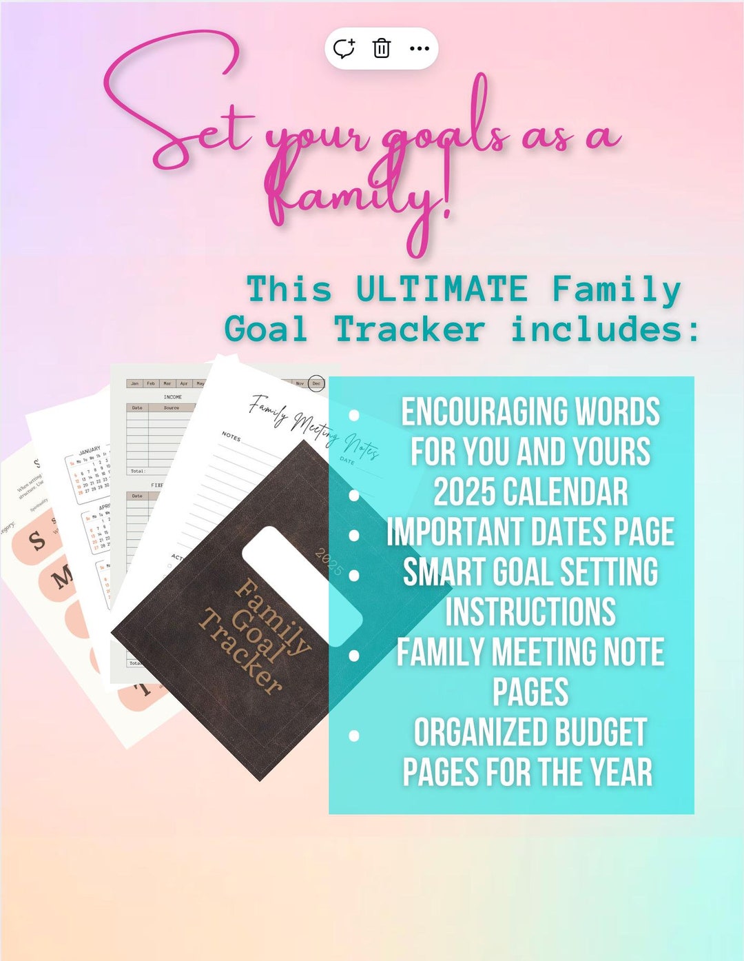 2025 Family Goal Tracker - Etsy