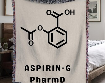 Pharmacist Gifts, Pharmacy Tech Gifts, Gifts for Her Him, Woven Blanket Gift, Throw Blanket Pharmacy Student Gifts, Graduation Present Favor