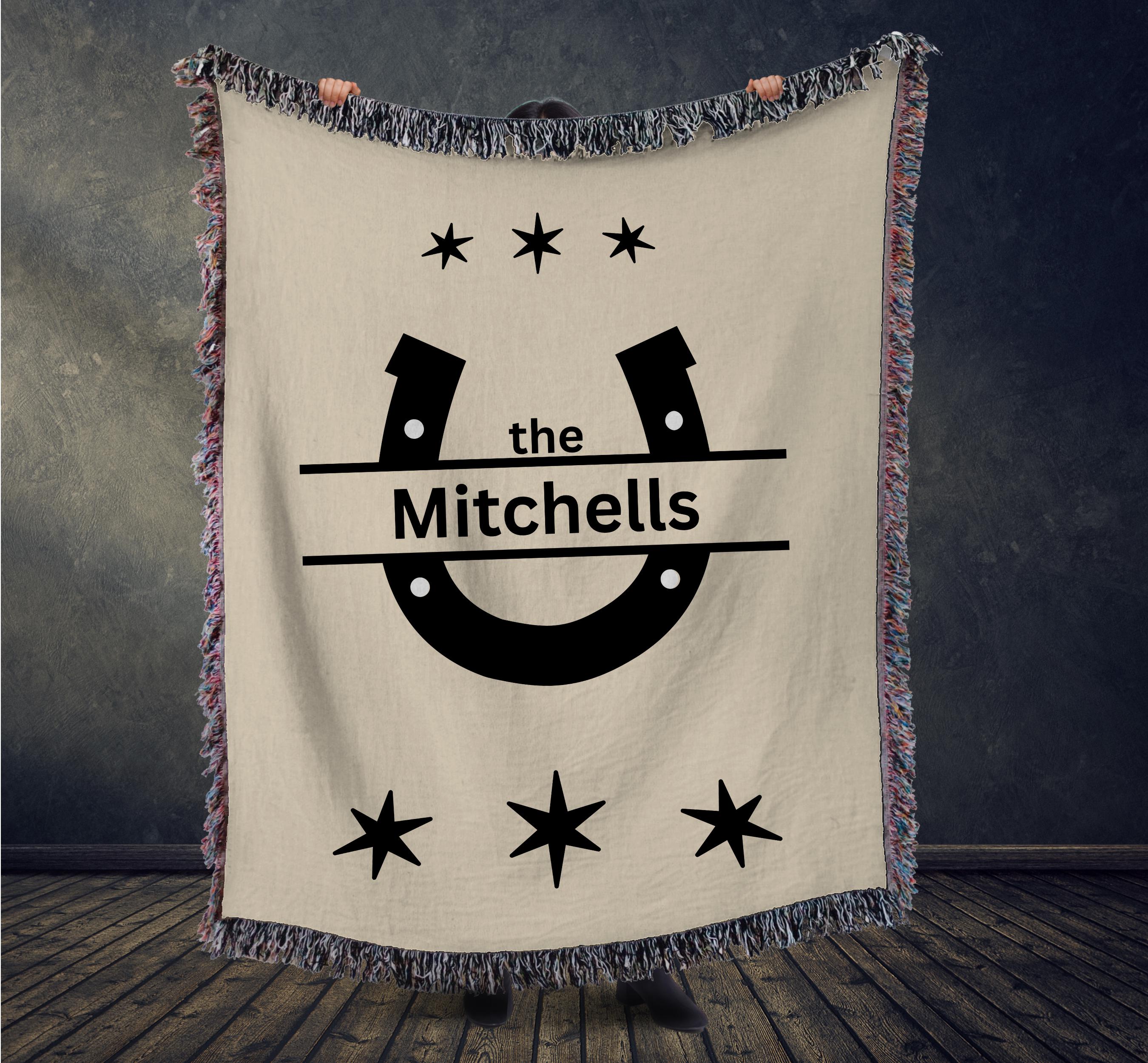 Family Name Blanket, Farmhouse Decor, Ranch Tapestry, Family Gifts, Housewarming Tapestry, Welcome Gifts, Couples Throw, Personalized Gifts