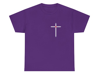 Christian Faith Graphic T Shirt Religious Catholic Faith Tee Simplistic Crucifix Clergy And Church Gift Idea For Church Goers.