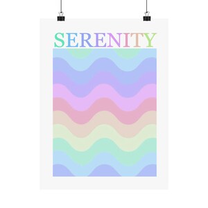 Poster Serenity, Stampa Serenity, Stampa artistica Serenity, Arte murale Serenity, Poster verticale Pastel Serenity, Stampe artistiche rilassanti, Poster Serenity
