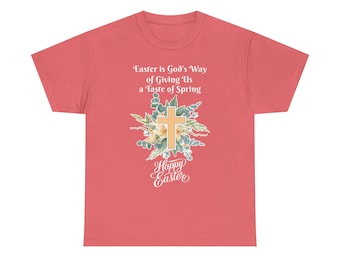 Christian Easter Shirts For Women, Men, Couples Floral Religious Spring Design Tees to Celebrate Easter Blessings Appreciate God's Creation.
