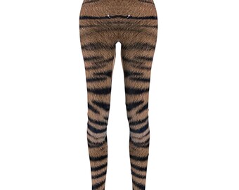 Tiger Leggings Sexy Gym Clothes For Women Unique Animal Print Tights Stipe Pattern Activewear Stylish Yoga Fitness Exercise Workout Pants