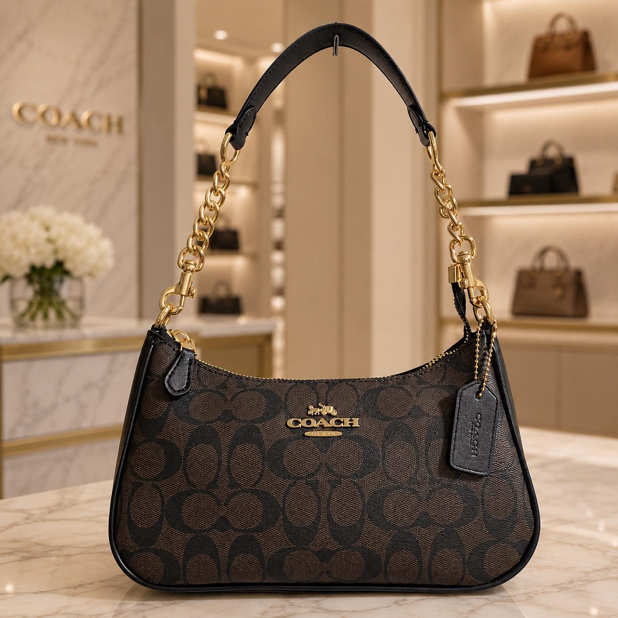 Buy Coach Signature Lewis PVC Shoulder/Crossbody Bag - Khaki 