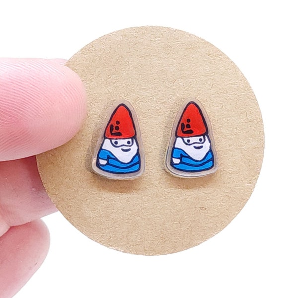 Little Gnomes | Stud Earrings | Hypoallergenic Titanium Posts