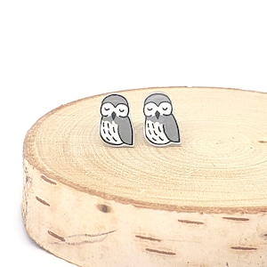 Little Owls | Stud Earrings | Hypoallergenic Titanium Posts