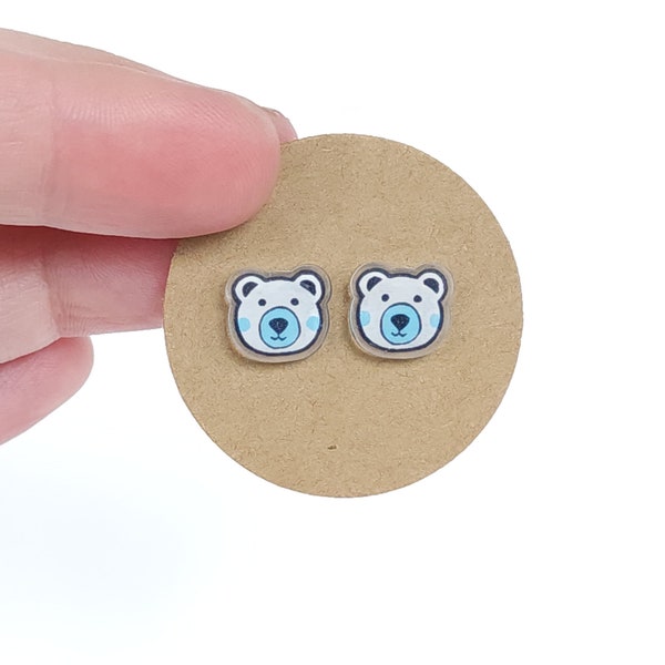 Little Polar Bears | Stud Earrings | Hypoallergenic